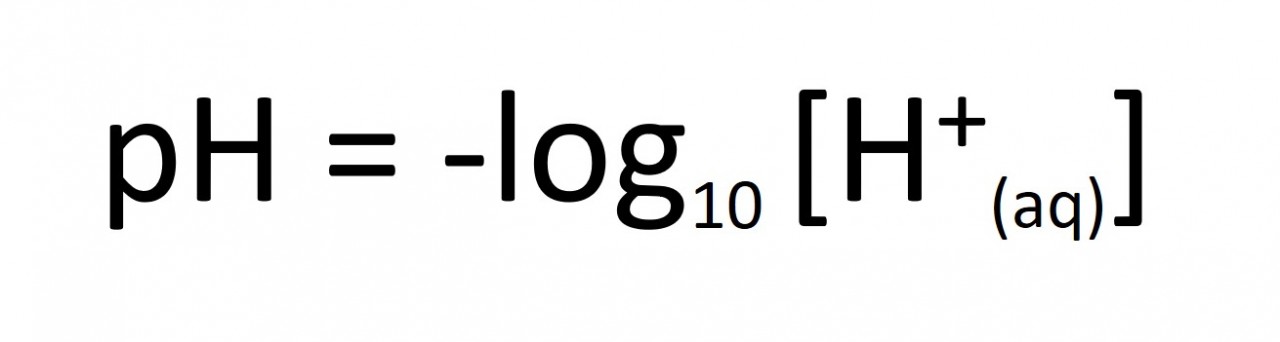 the negative logarithm (base 10) of the concentration of hydrogen ions